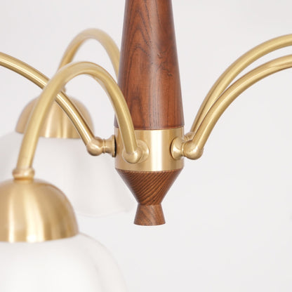 Swedish Modern Gold Chandelier - Adjustable Height, Elegant Design