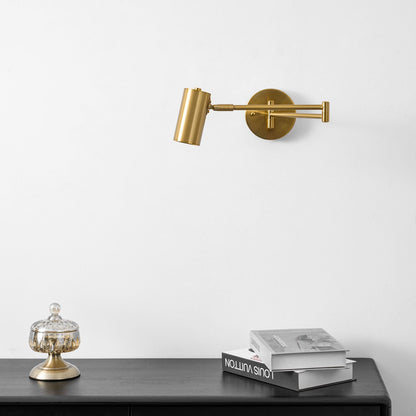 Adjustable Swing Arm Wall Sconce with LED Light and Modern Design