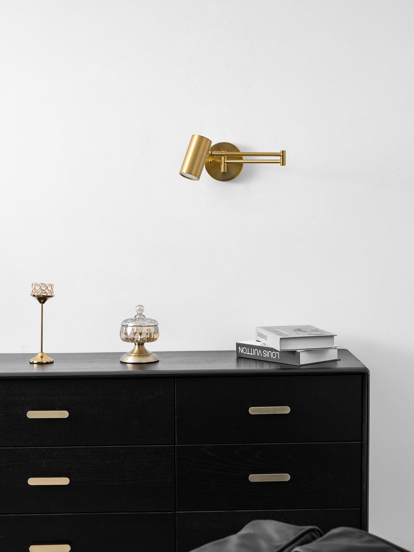 Adjustable Swing Arm Wall Sconce with LED Light and Modern Design