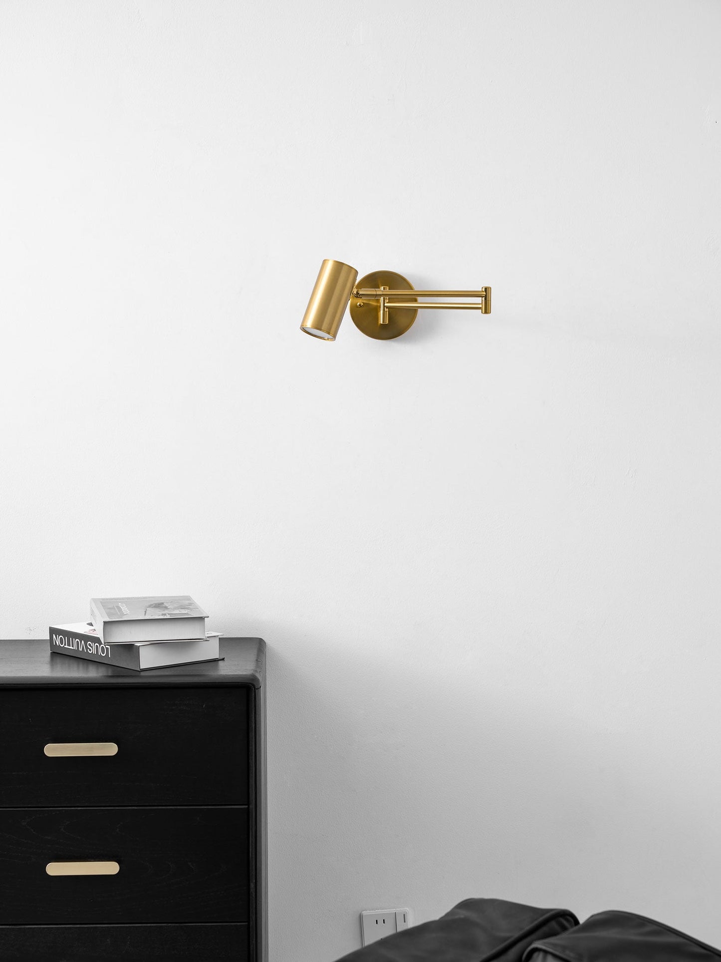 Adjustable Swing Arm Wall Sconce with LED Light and Modern Design