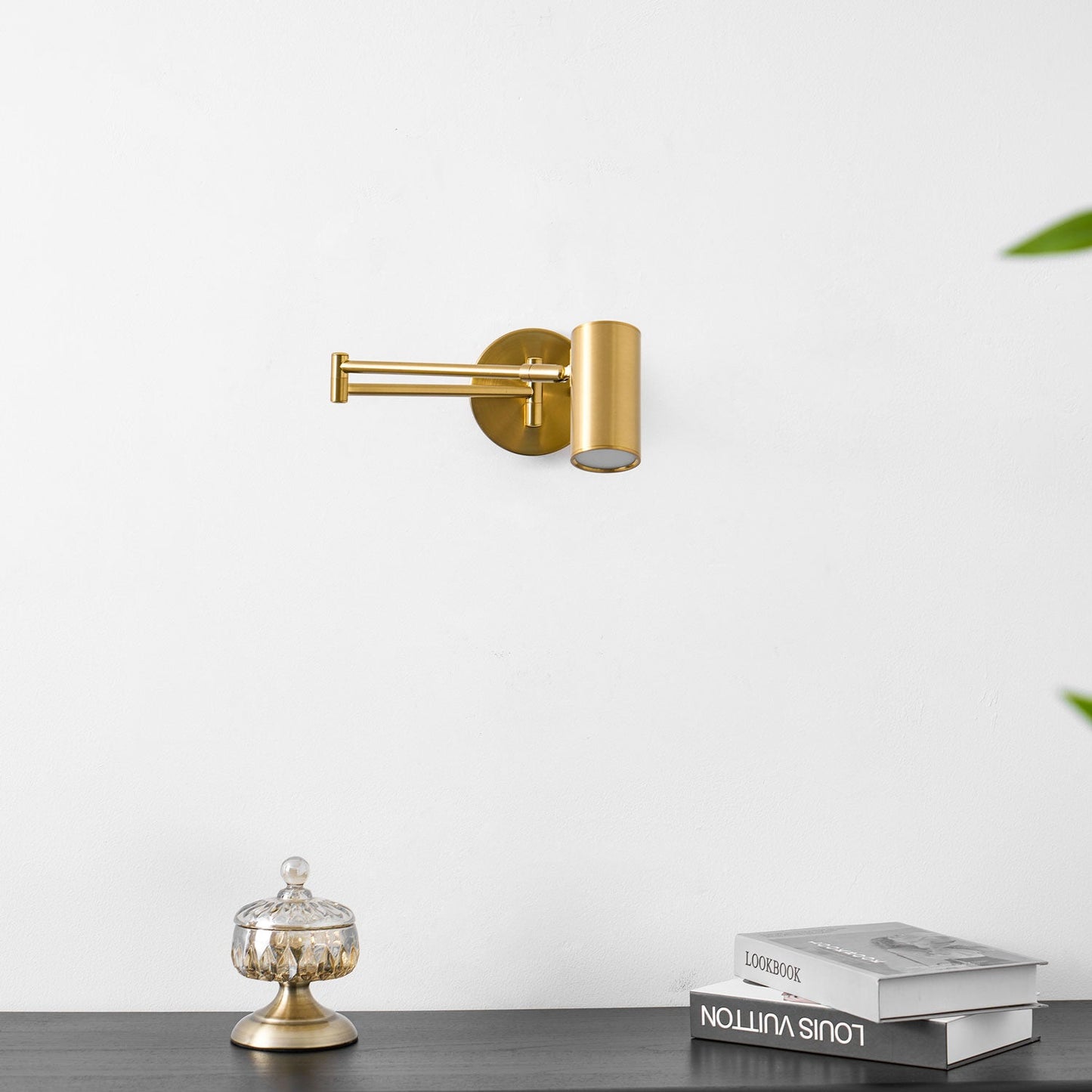 Adjustable Swing Arm Wall Sconce with LED Light and Modern Design