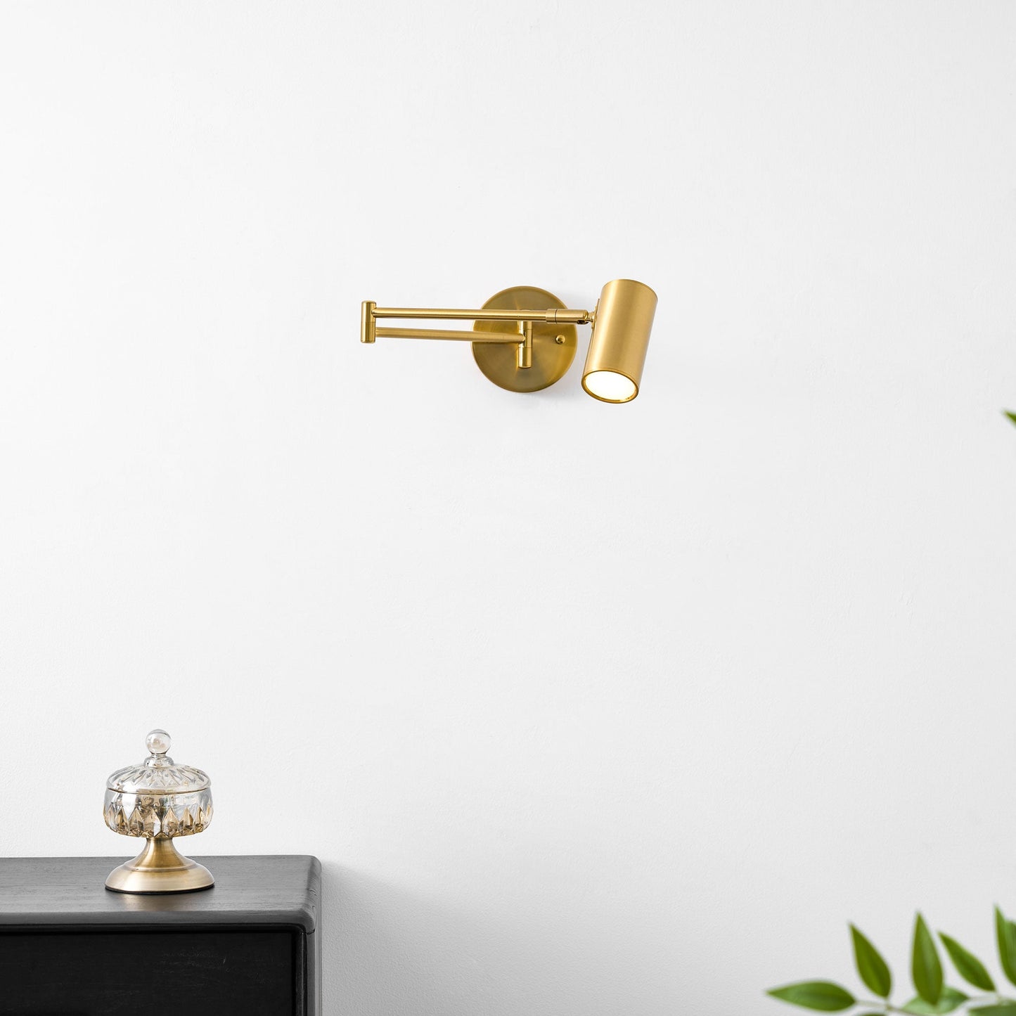 Adjustable Swing Arm Wall Sconce with LED Light and Modern Design