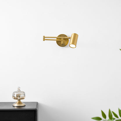 Adjustable Swing Arm Wall Sconce with LED Light and Modern Design