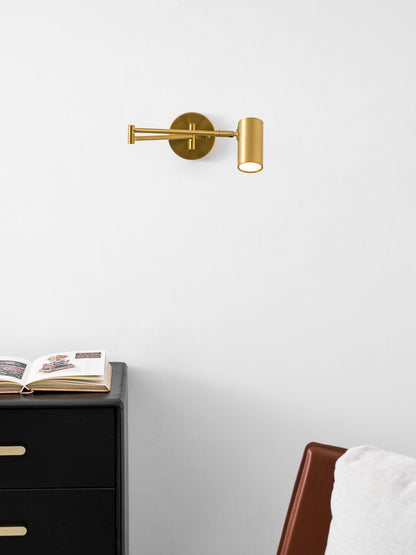 Adjustable Swing Arm Wall Sconce with LED Light and Modern Design