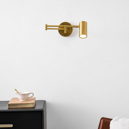 Adjustable Swing Arm Wall Sconce with LED Light and Modern Design