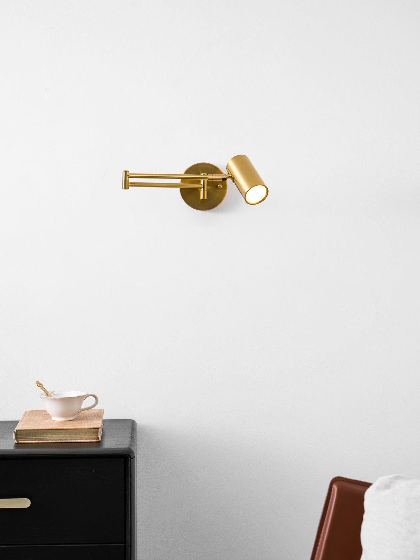 Adjustable Swing Arm Wall Sconce with LED Light and Modern Design