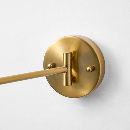 Adjustable Swing Arm Wall Sconce with LED Light and Modern Design