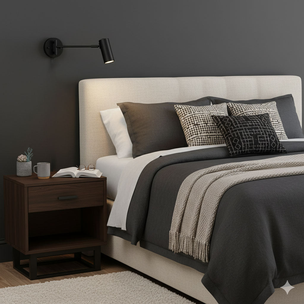 Adjustable Swing Arm Wall Sconce with LED Light and Modern Design