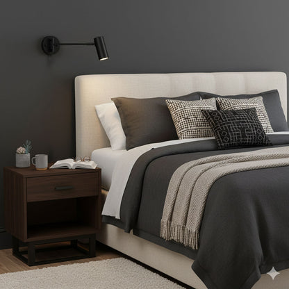Adjustable Swing Arm Wall Sconce with LED Light and Modern Design