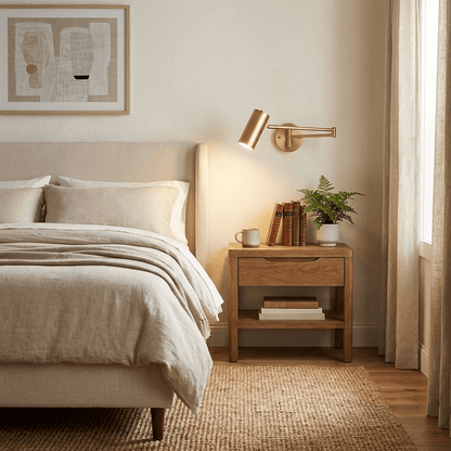 Adjustable Swing Arm Wall Sconce with LED Light and Modern Design