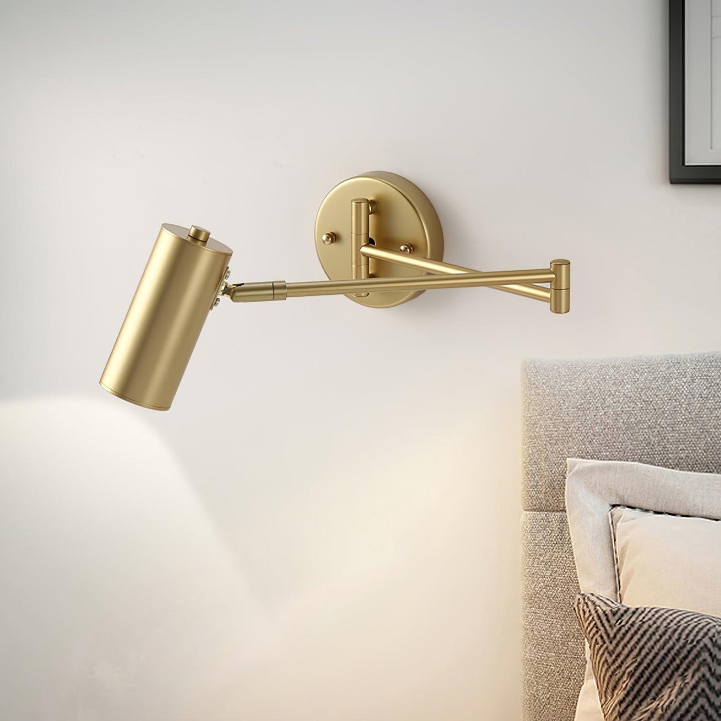 Adjustable Swing Arm Wall Sconce with LED Light and Modern Design