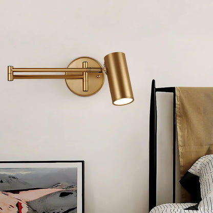 Adjustable Swing Arm Wall Sconce with LED Light and Modern Design