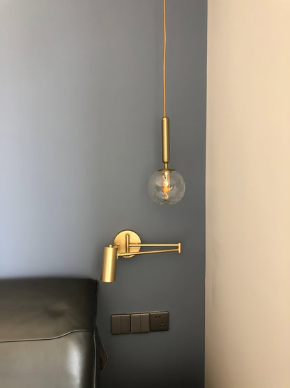 Adjustable Swing Arm Wall Sconce with LED Light and Modern Design