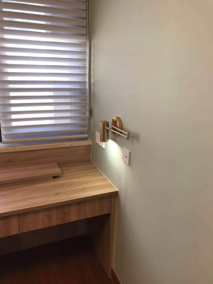 Adjustable Swing Arm Wall Sconce with LED Light and Modern Design