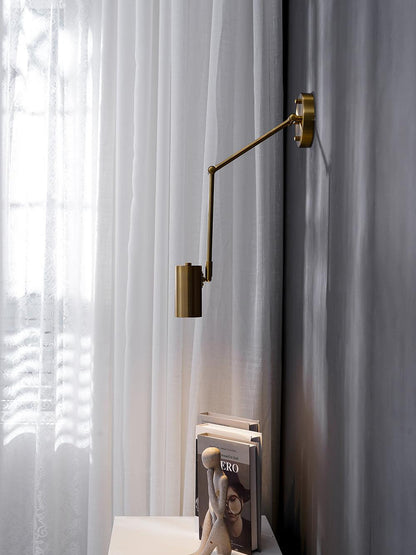 Adjustable Swing Arm Wall Sconce with LED Light and Modern Design