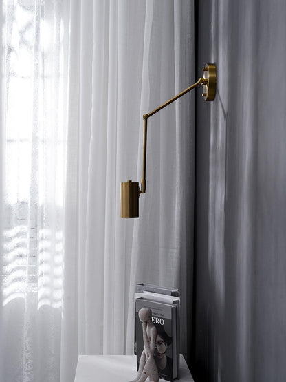 Adjustable Swing Arm Wall Sconce with LED Light and Modern Design
