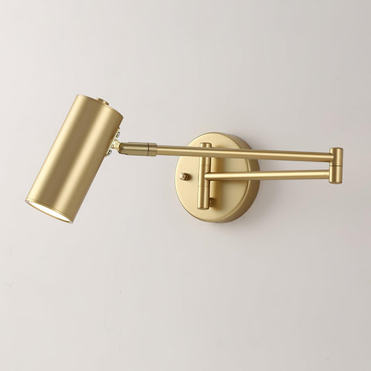 Adjustable Swing Arm Wall Sconce with LED Light and Modern Design