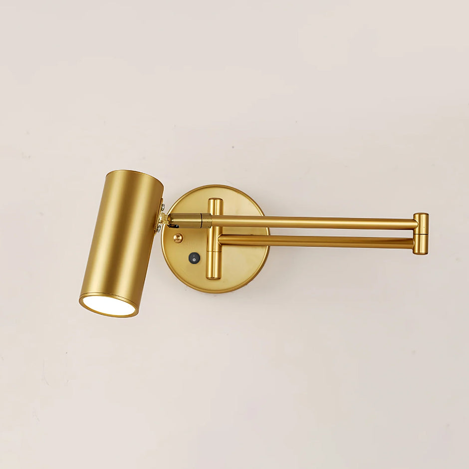 Adjustable Swing Arm Wall Sconce with LED Light and Modern Design