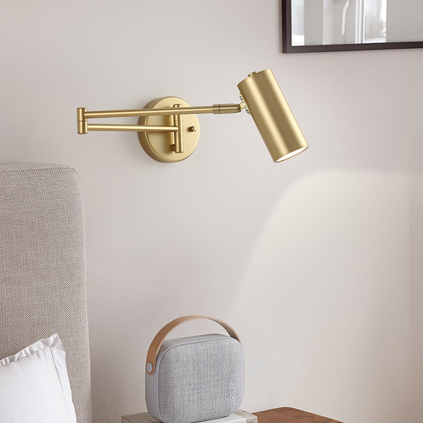 Adjustable Swing Arm Wall Sconce with LED Light and Modern Design