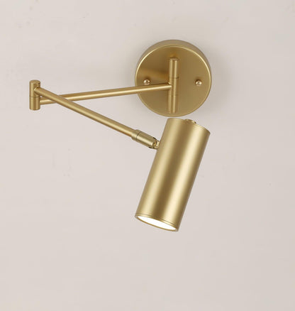 Adjustable Swing Arm Wall Sconce with LED Light and Modern Design