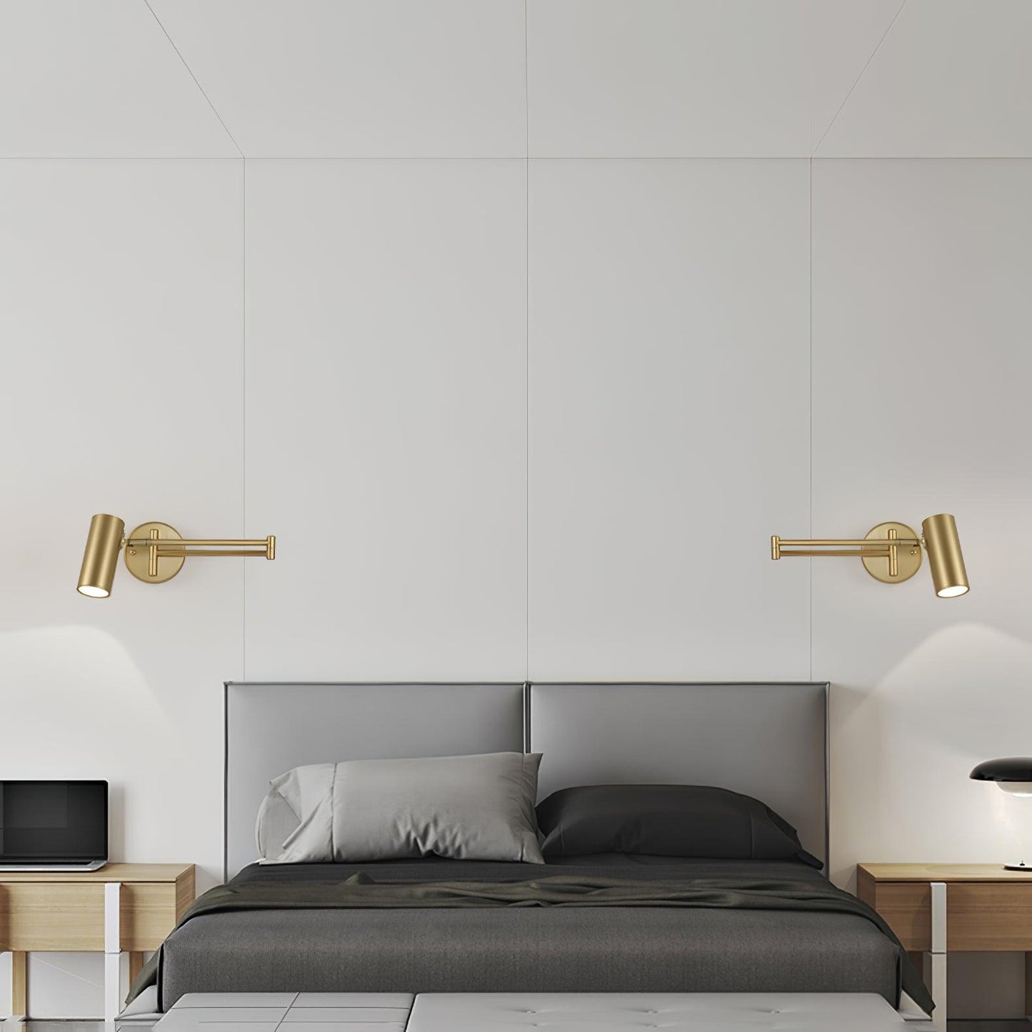 Adjustable Swing Arm Wall Sconce with LED Light and Modern Design