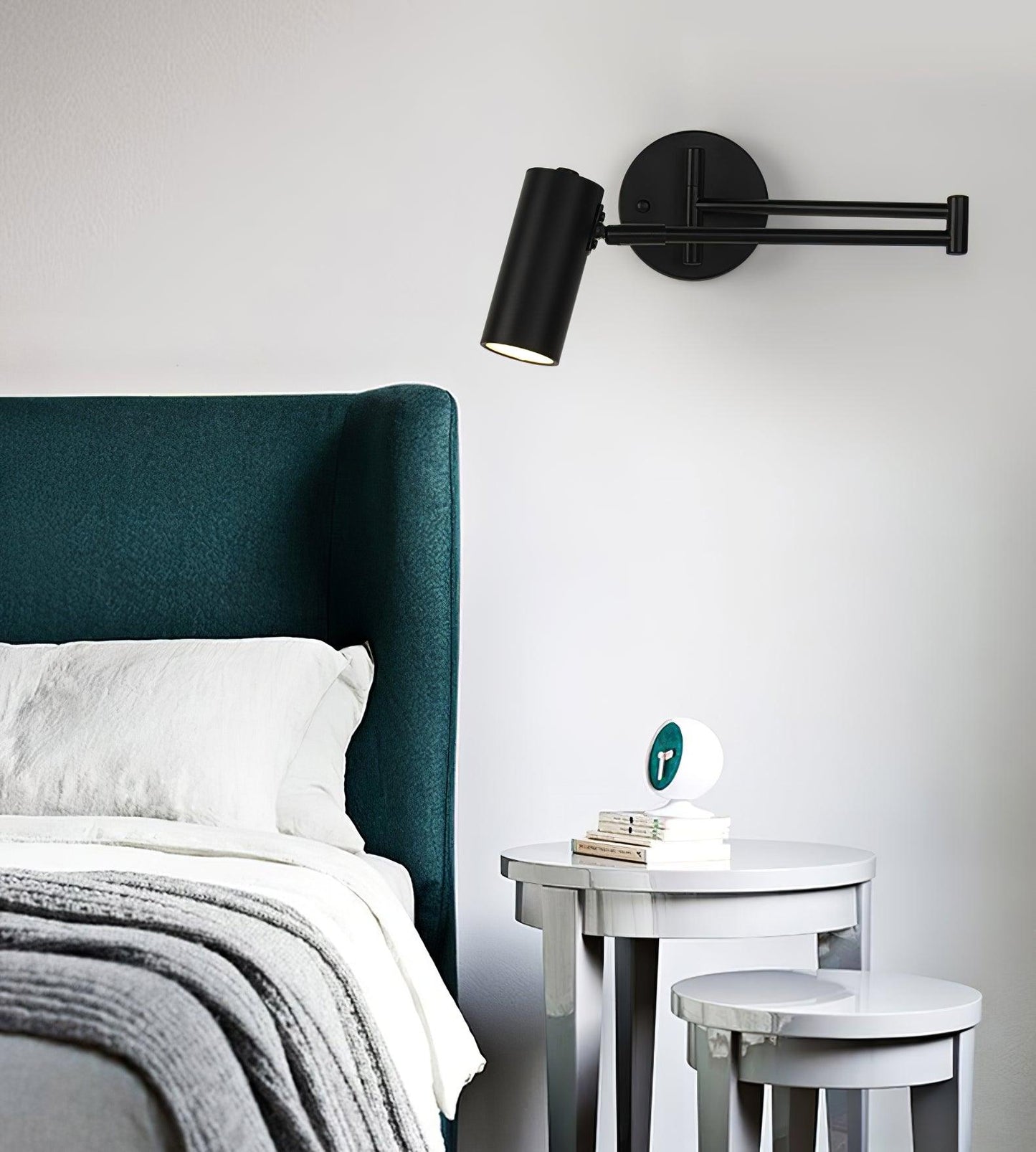 Adjustable Swing Arm Wall Sconce with LED Light and Modern Design