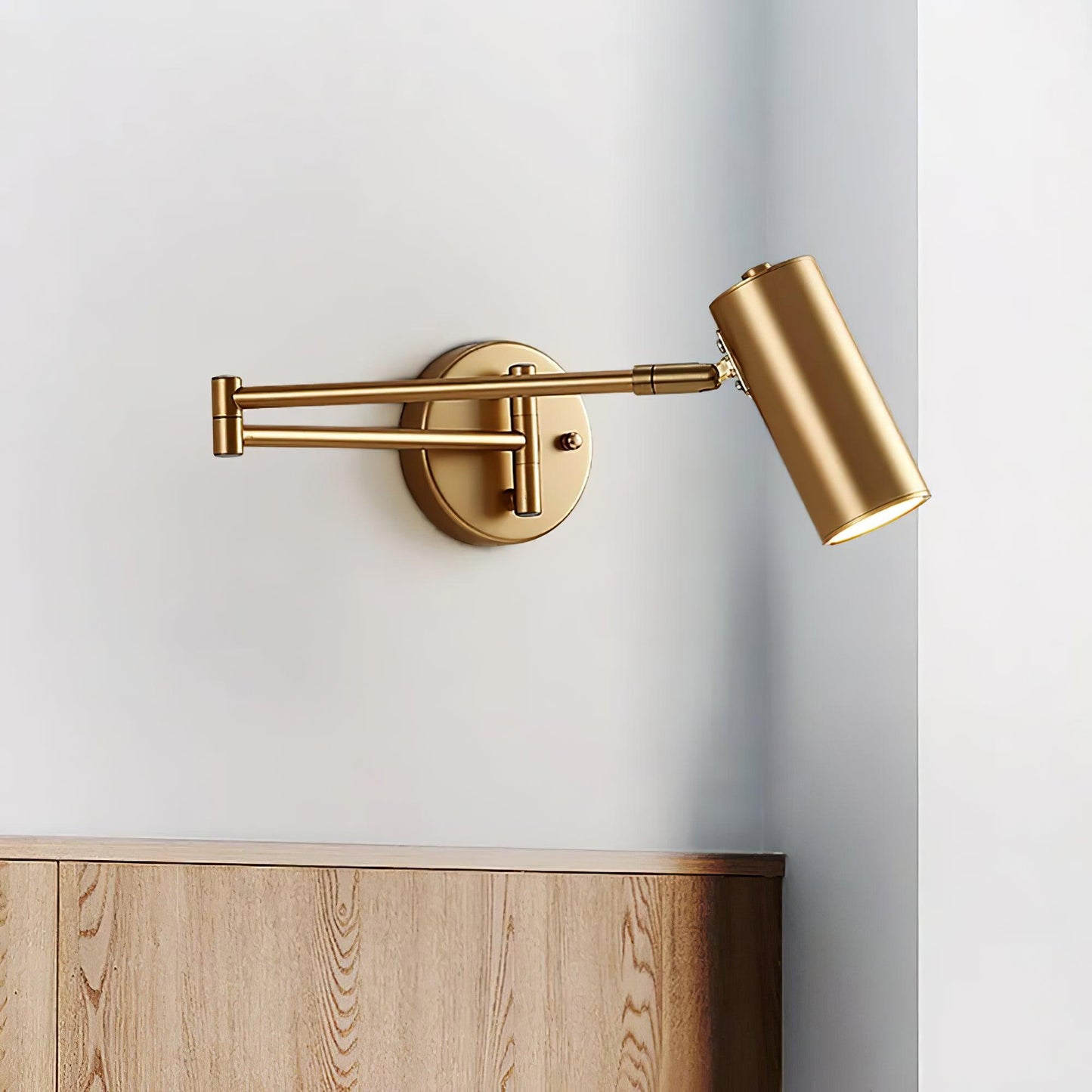 Adjustable Swing Arm Wall Sconce with LED Light and Modern Design