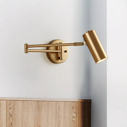 Adjustable Swing Arm Wall Sconce with LED Light and Modern Design