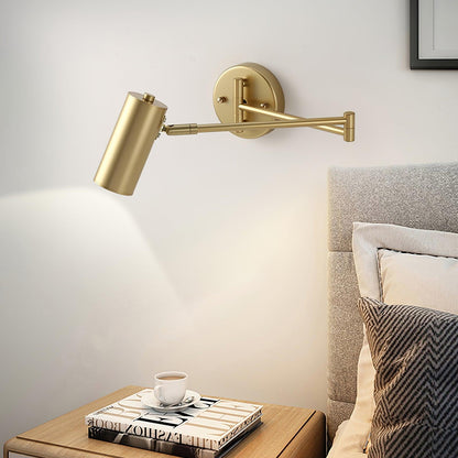 Adjustable Swing Arm Wall Sconce with LED Light and Modern Design