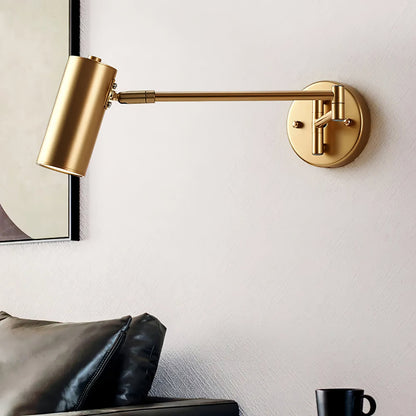 Adjustable Swing Arm Wall Sconce with LED Light and Modern Design