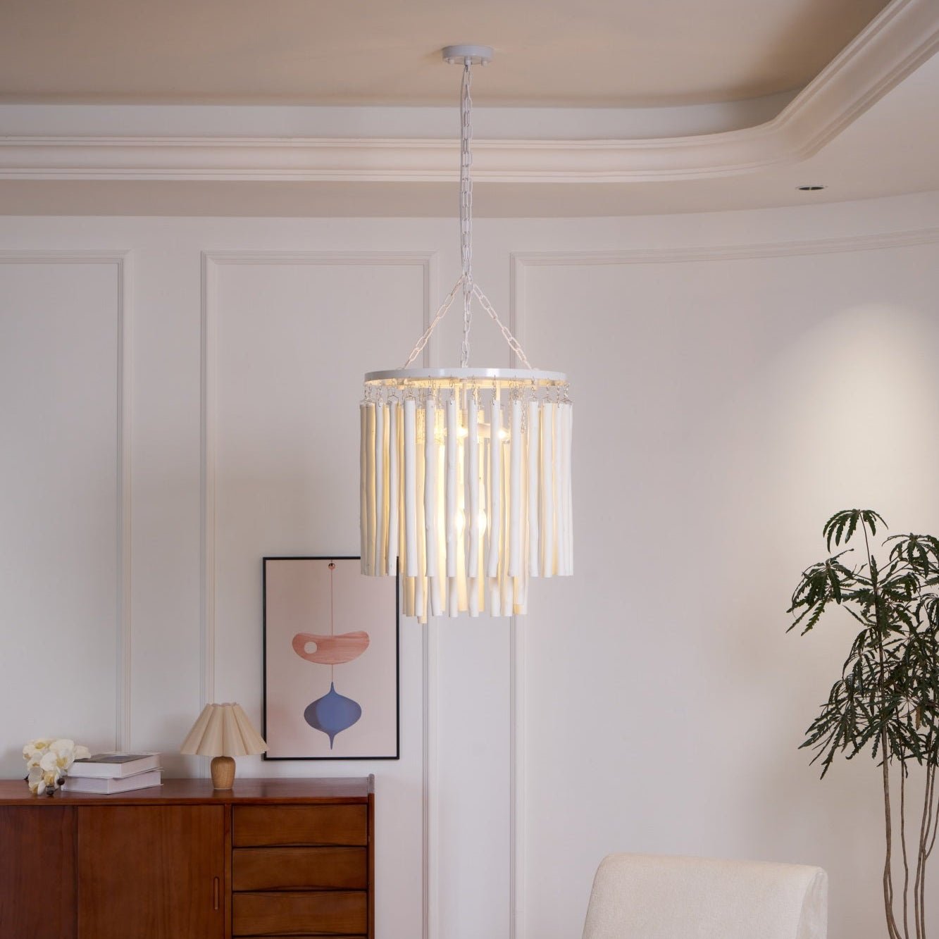 Swinton Crystal Chandelier - Elegant Lighting, Adjustable Height