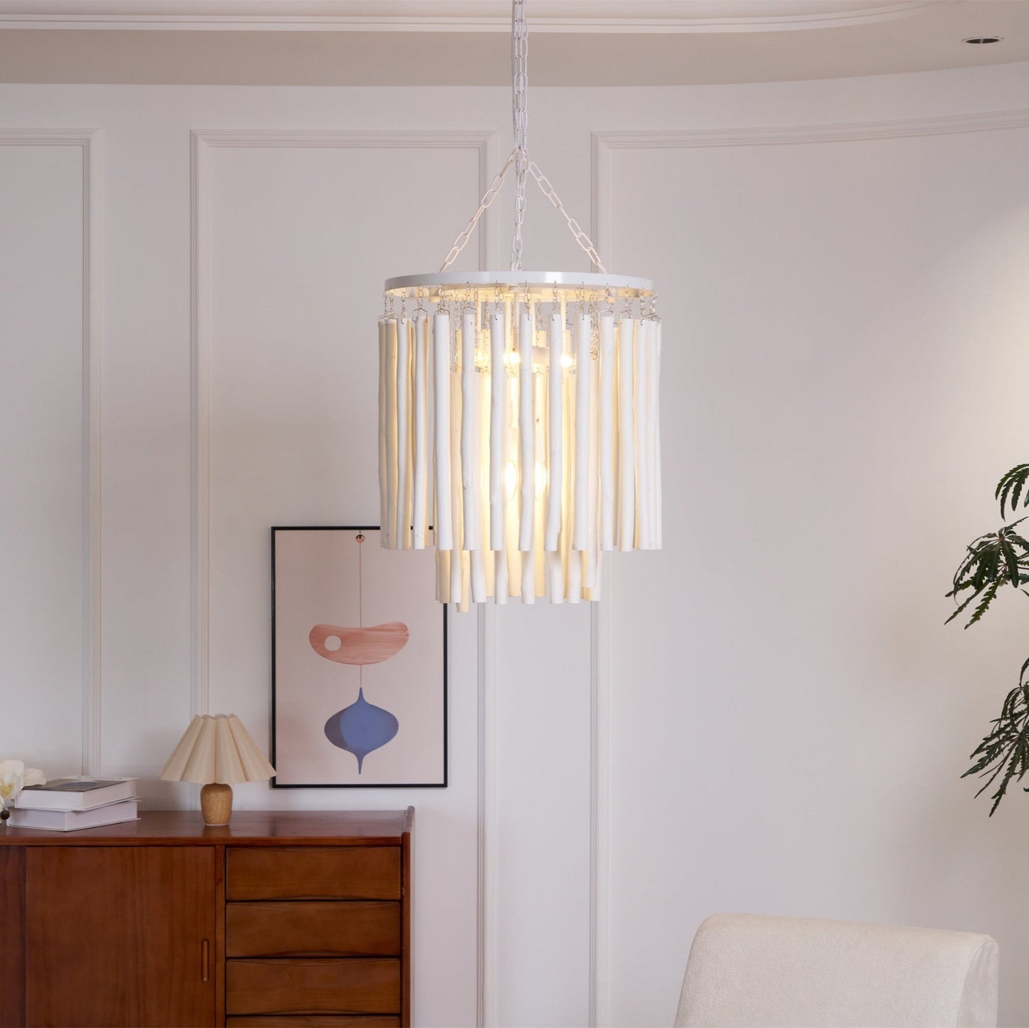 Swinton Crystal Chandelier - Elegant Lighting, Adjustable Height