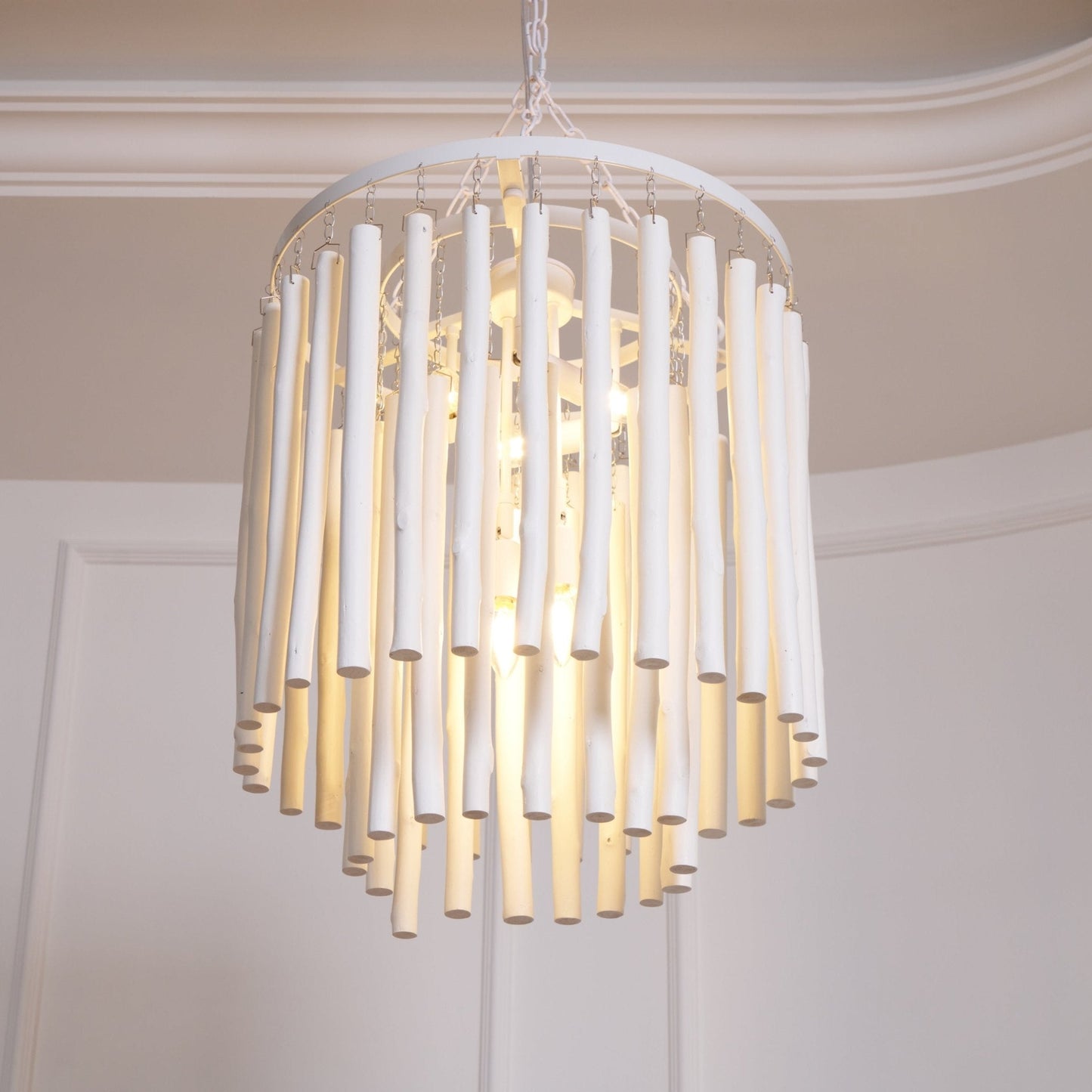 Swinton Crystal Chandelier - Elegant Lighting, Adjustable Height
