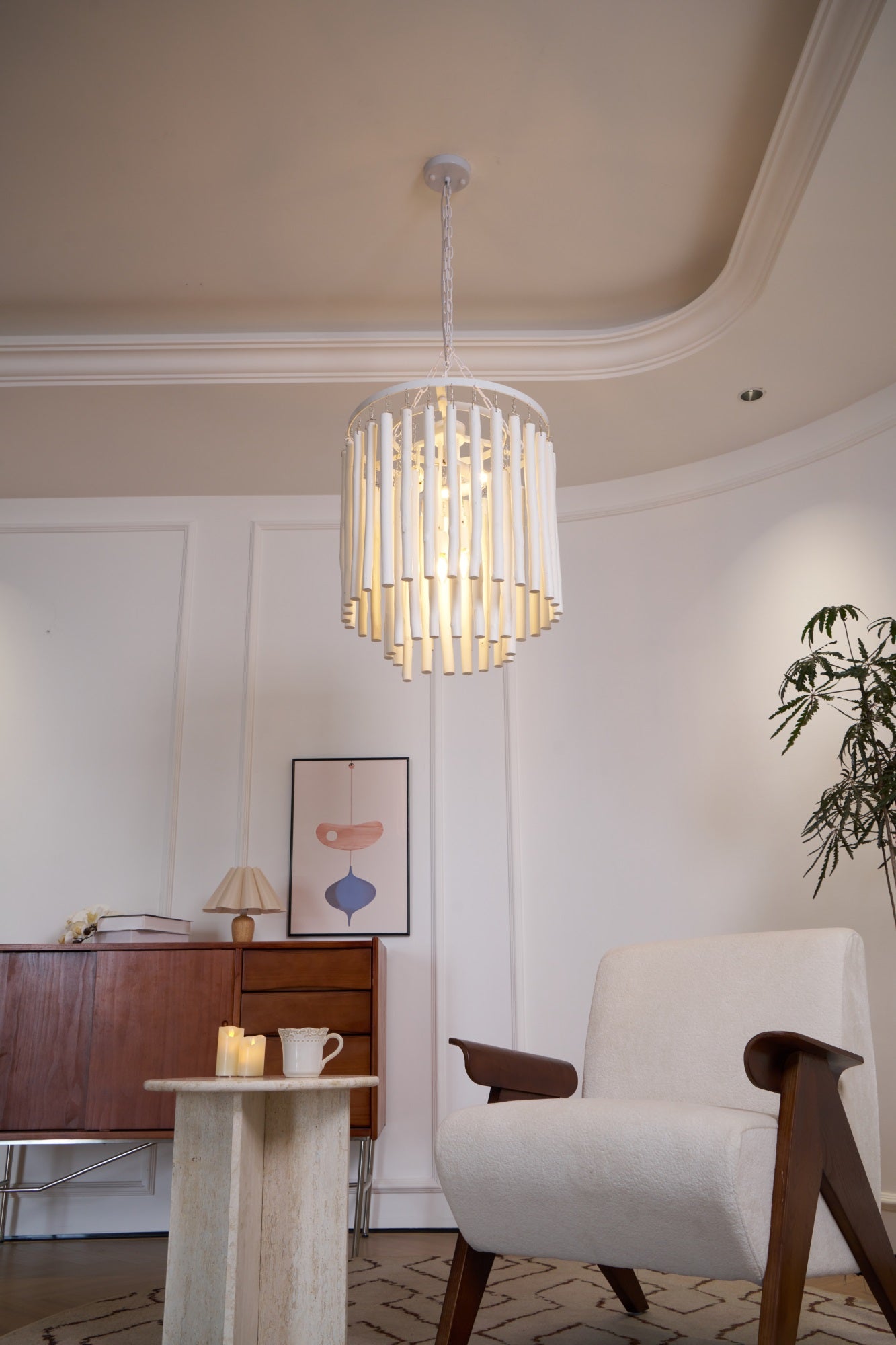 Swinton Crystal Chandelier - Elegant Lighting, Adjustable Height