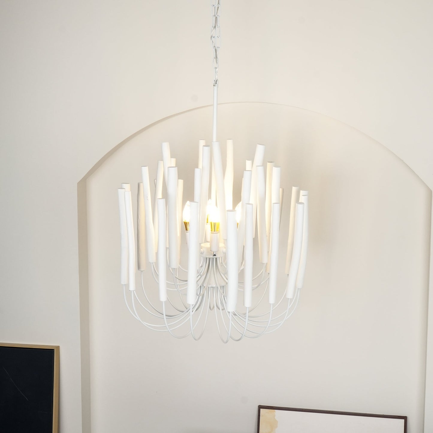 Swinton Crystal Chandelier - Elegant Lighting, Adjustable Height
