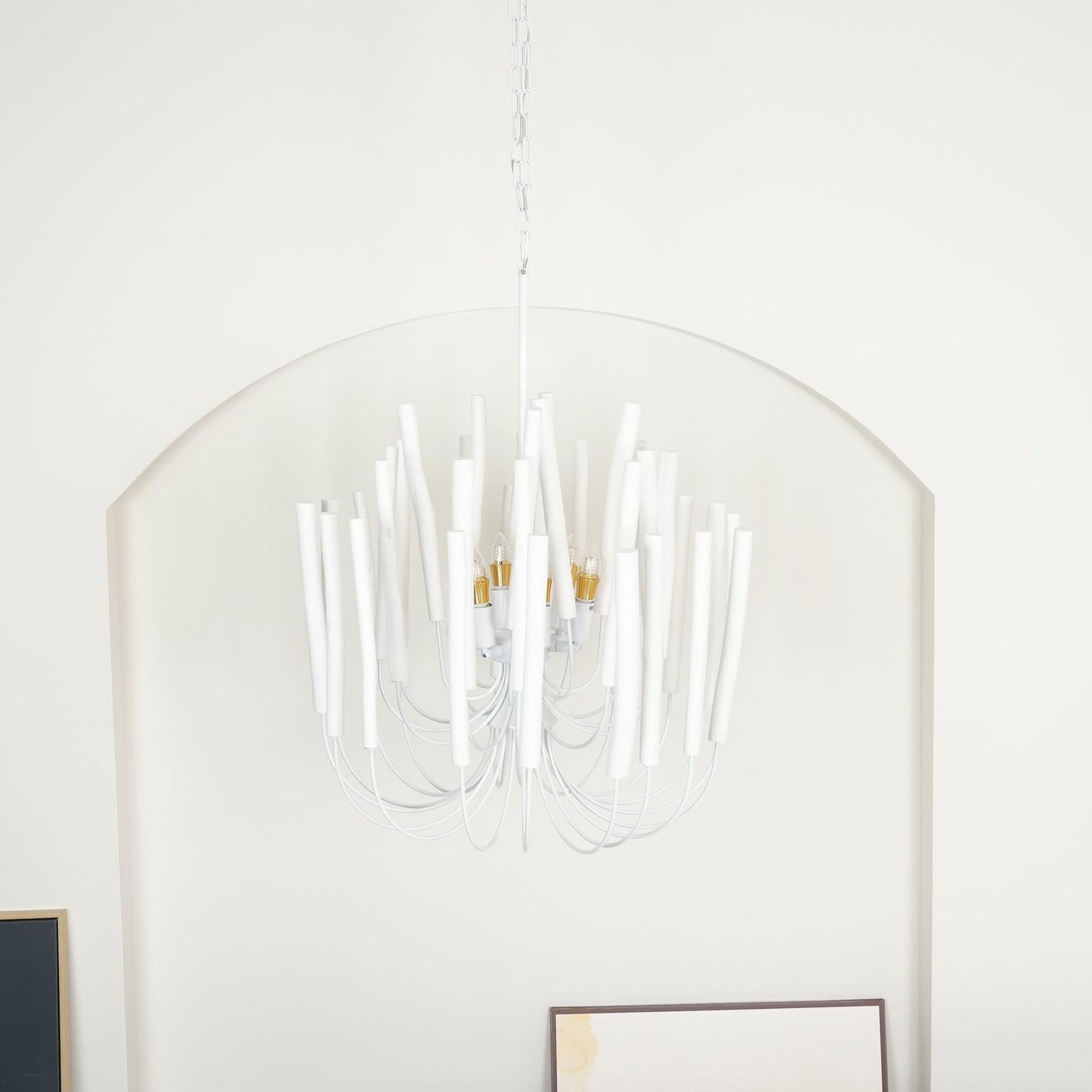 Swinton Crystal Chandelier - Elegant Lighting, Adjustable Height