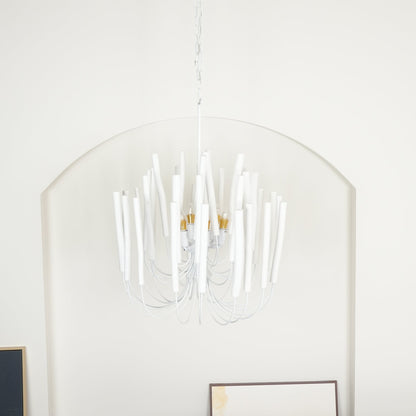 Swinton Crystal Chandelier - Elegant Lighting, Adjustable Height