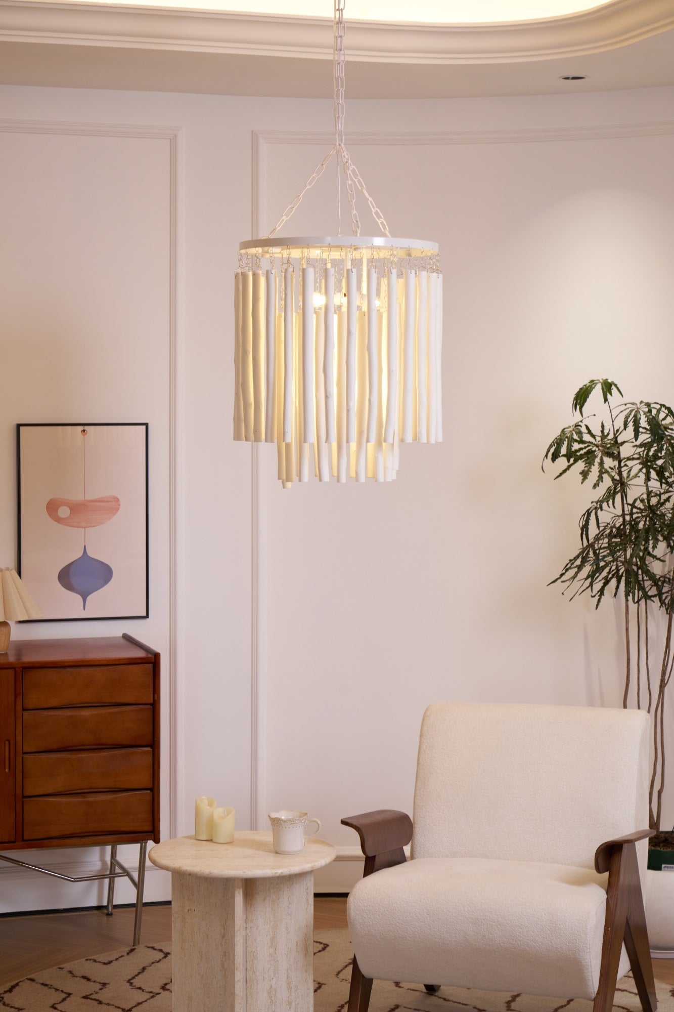 Swinton Crystal Chandelier - Elegant Lighting, Adjustable Height