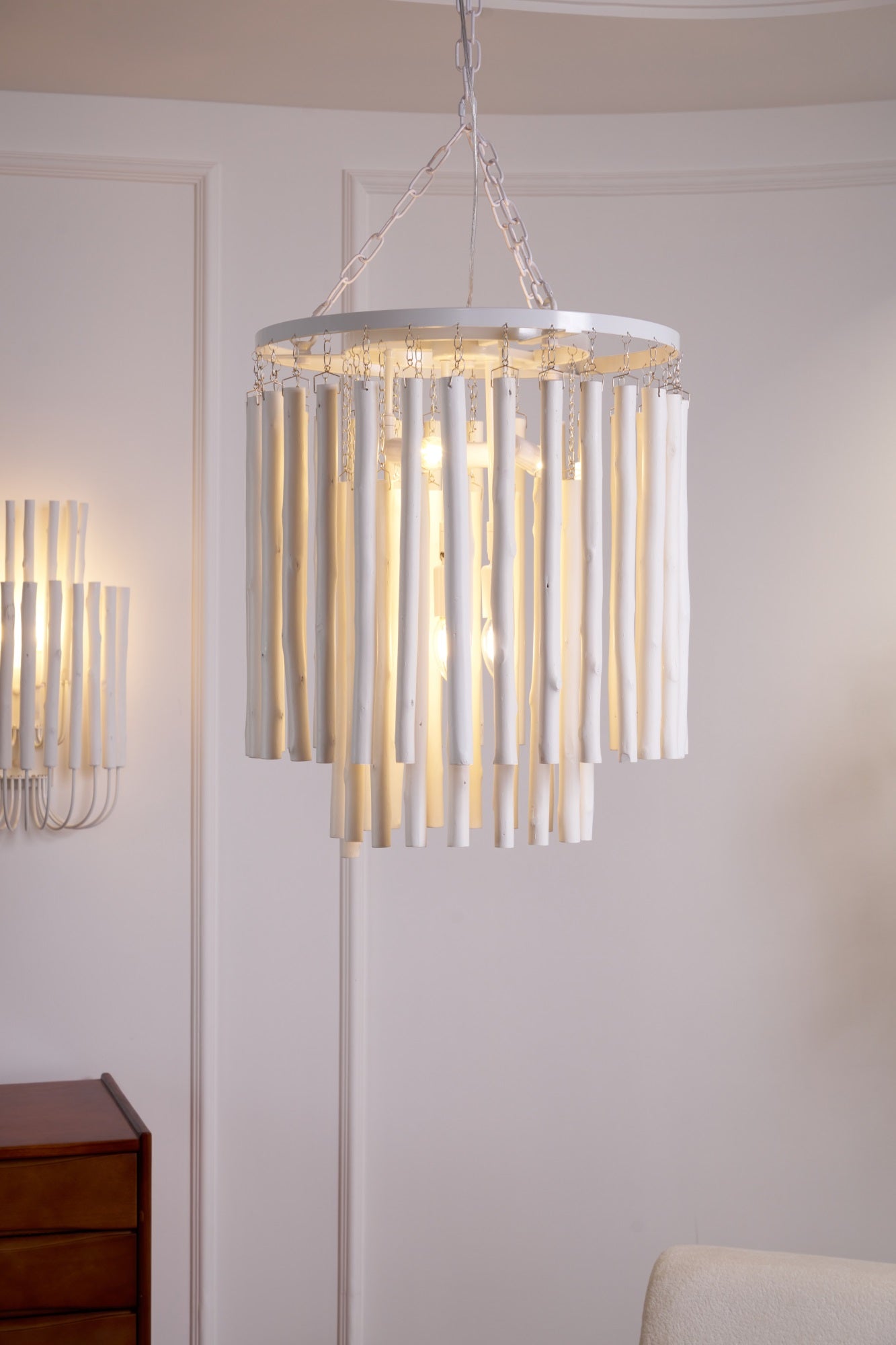 Swinton Crystal Chandelier - Elegant Lighting, Adjustable Height