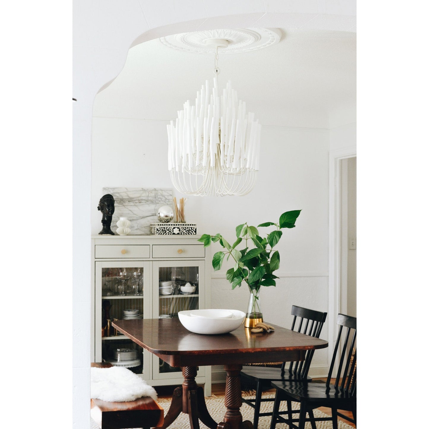Swinton Crystal Chandelier - Elegant Lighting, Adjustable Height