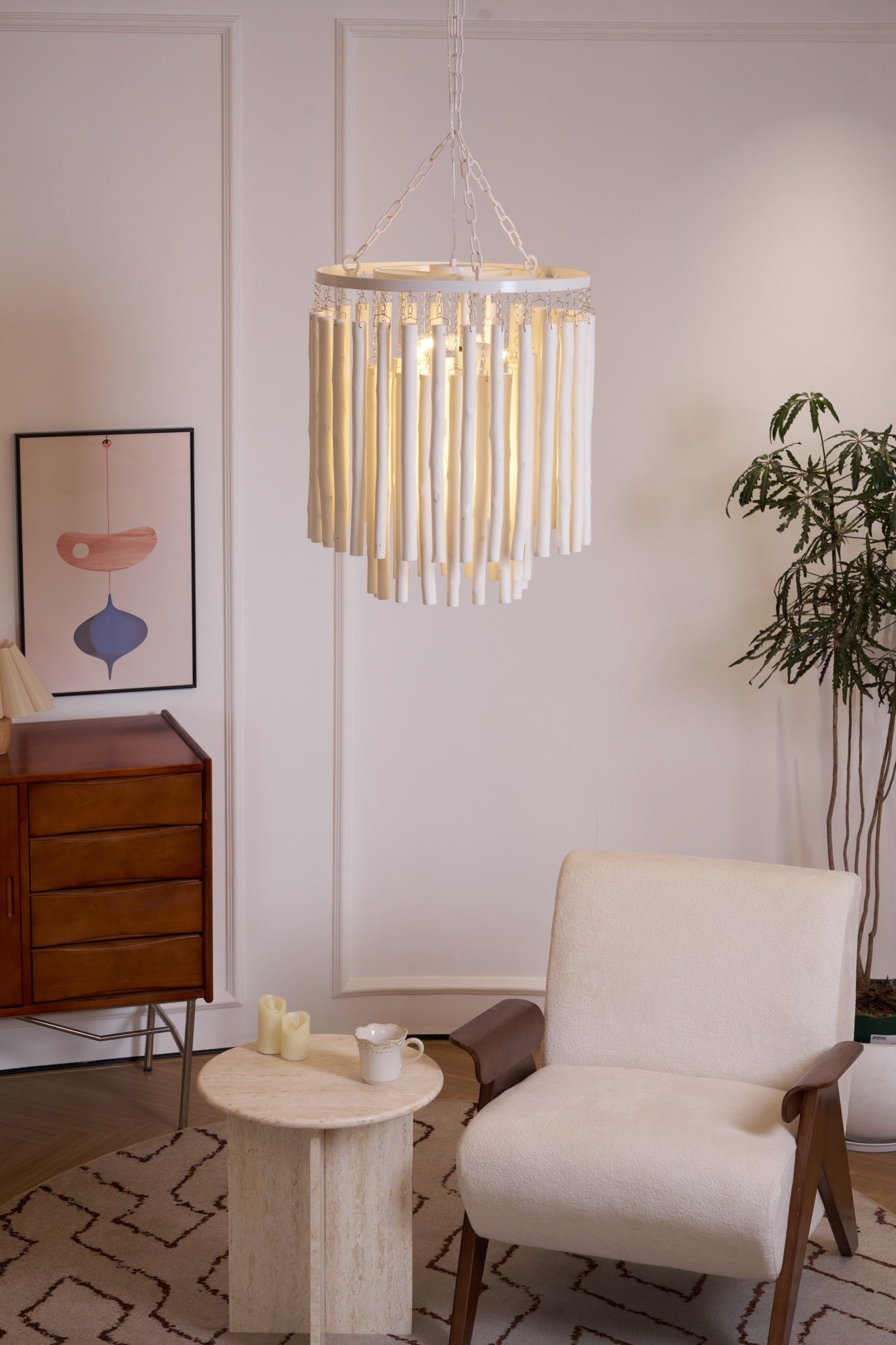Swinton Crystal Chandelier - Elegant Lighting, Adjustable Height