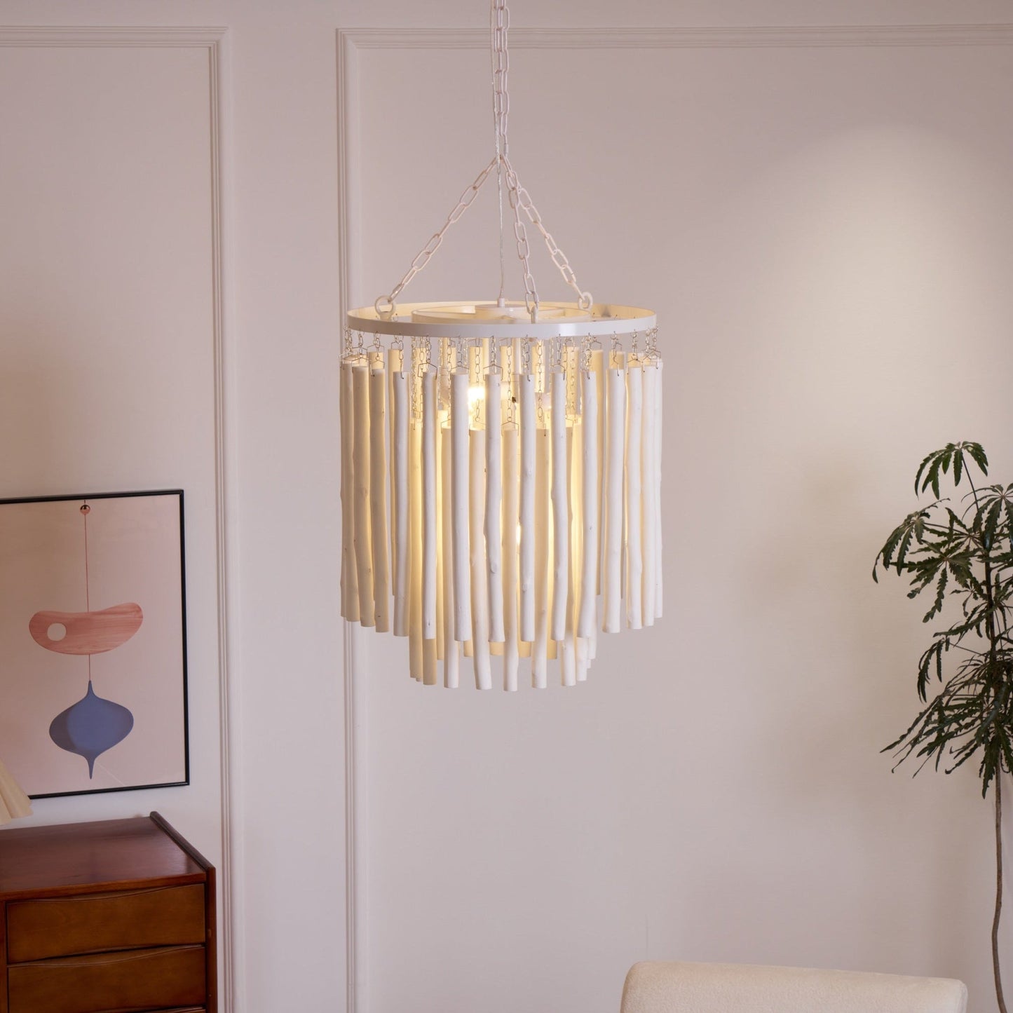 Swinton Crystal Chandelier - Elegant Lighting, Adjustable Height