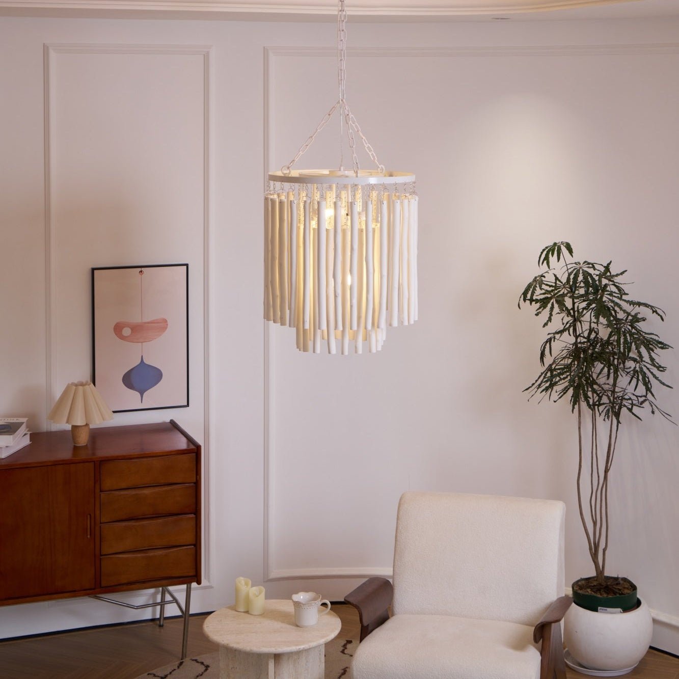 Swinton Crystal Chandelier - Elegant Lighting, Adjustable Height
