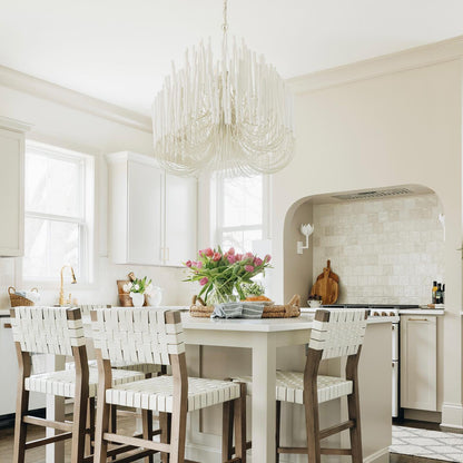 Swinton Crystal Chandelier - Elegant Lighting, Adjustable Height