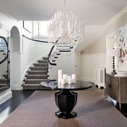 Swinton Crystal Chandelier - Elegant Lighting, Adjustable Height