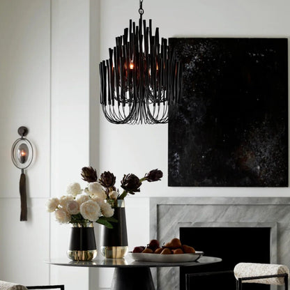 Swinton Crystal Chandelier - Elegant Lighting, Adjustable Height