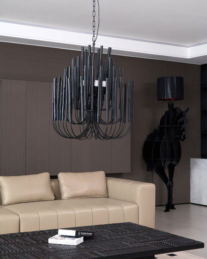Swinton Crystal Chandelier - Elegant Lighting, Adjustable Height