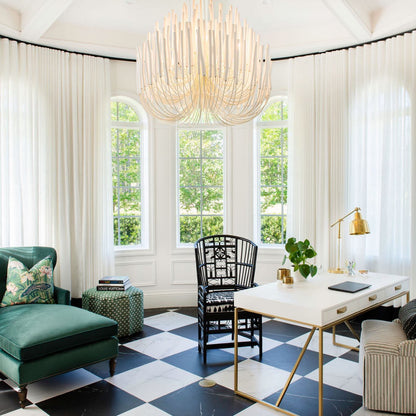 Swinton Crystal Chandelier - Elegant Lighting, Adjustable Height