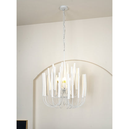 Swinton Crystal Chandelier - Elegant Lighting, Adjustable Height