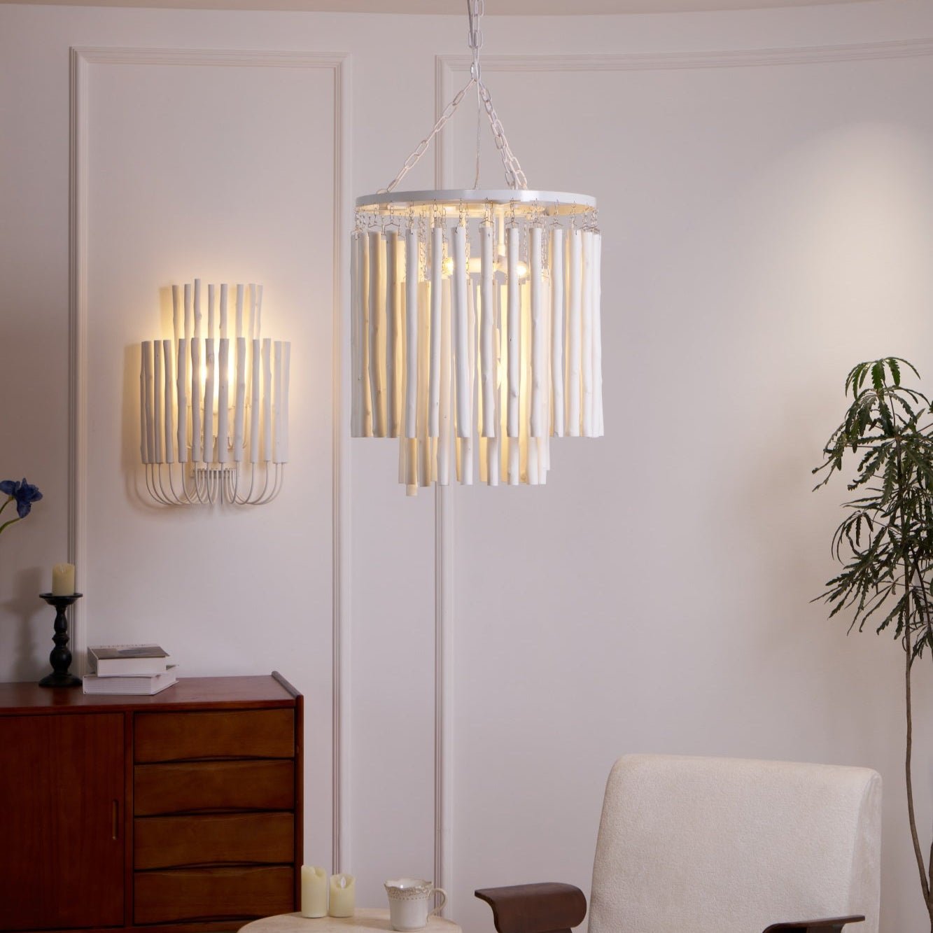 Swinton Crystal Chandelier - Elegant Lighting, Adjustable Height